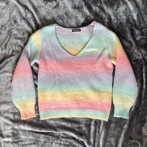 Rainbow V-Neck Sweater